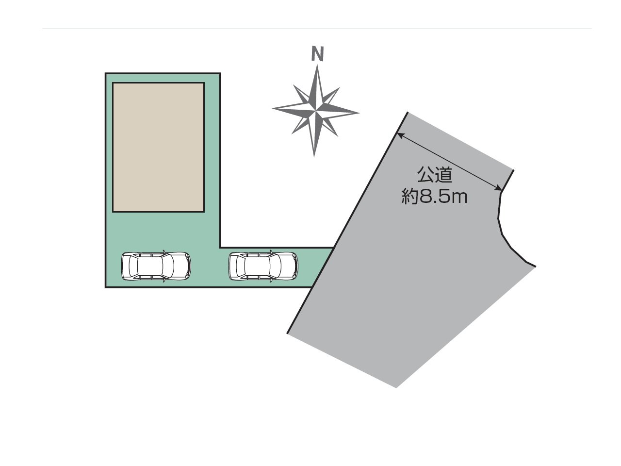 家族の車も来客も、ゆとりの駐車スペース◎