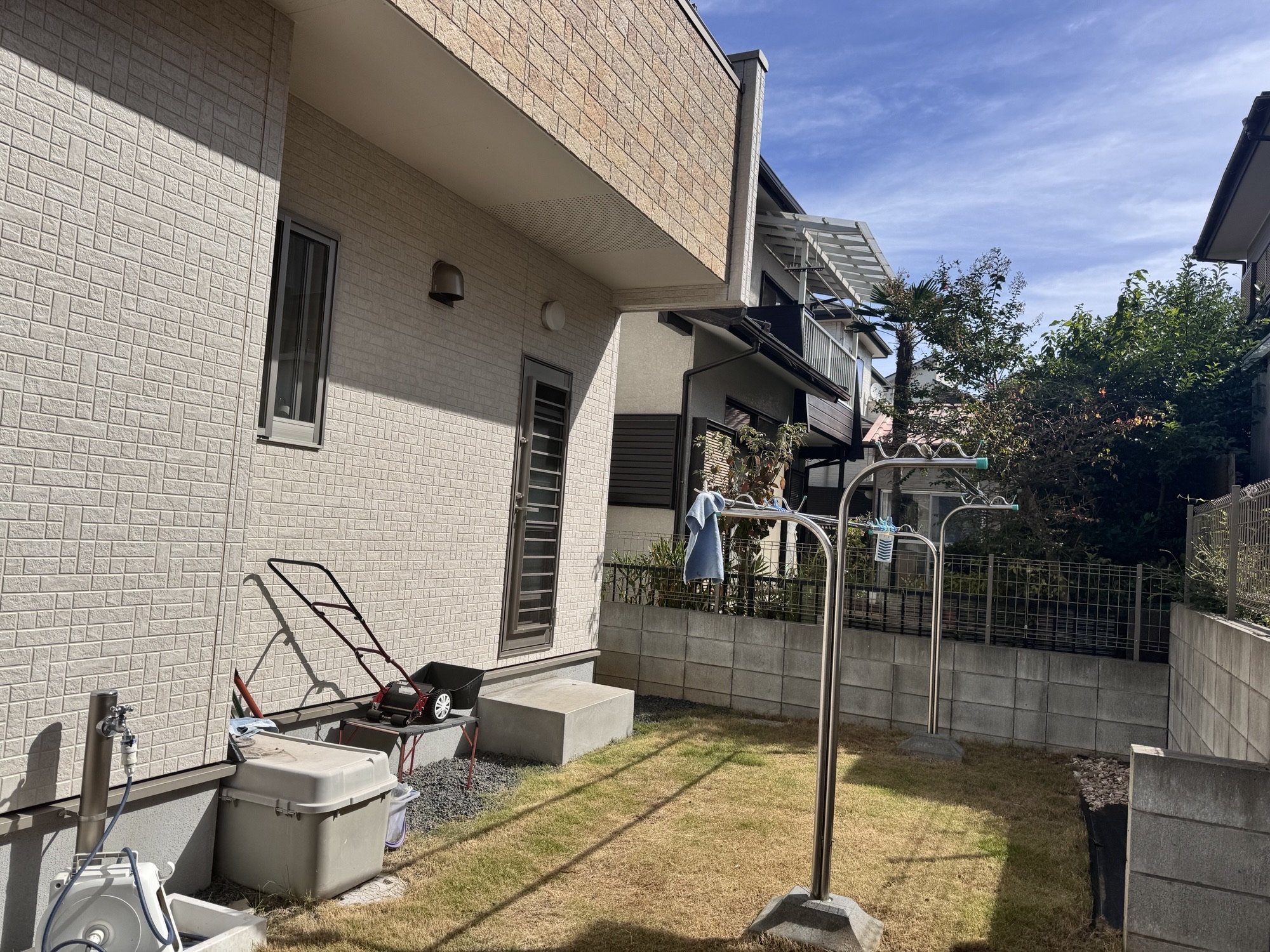 陽当りも良く、風通しの良いお庭でお洗濯物も干せます♪